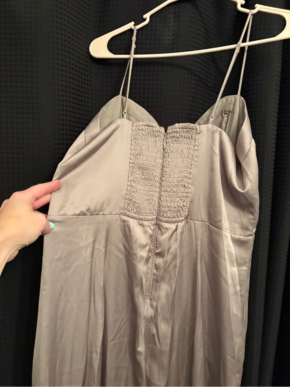 Abercrombie & Fitch Satin Slip Dress in Dusty Mauve